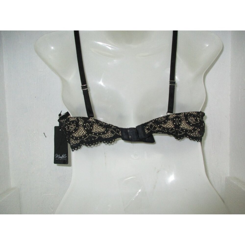 Montelle 9201 Eclipse Keyhole Balconnet Bra Black Size 34B New!!! - Picture 2 of 2